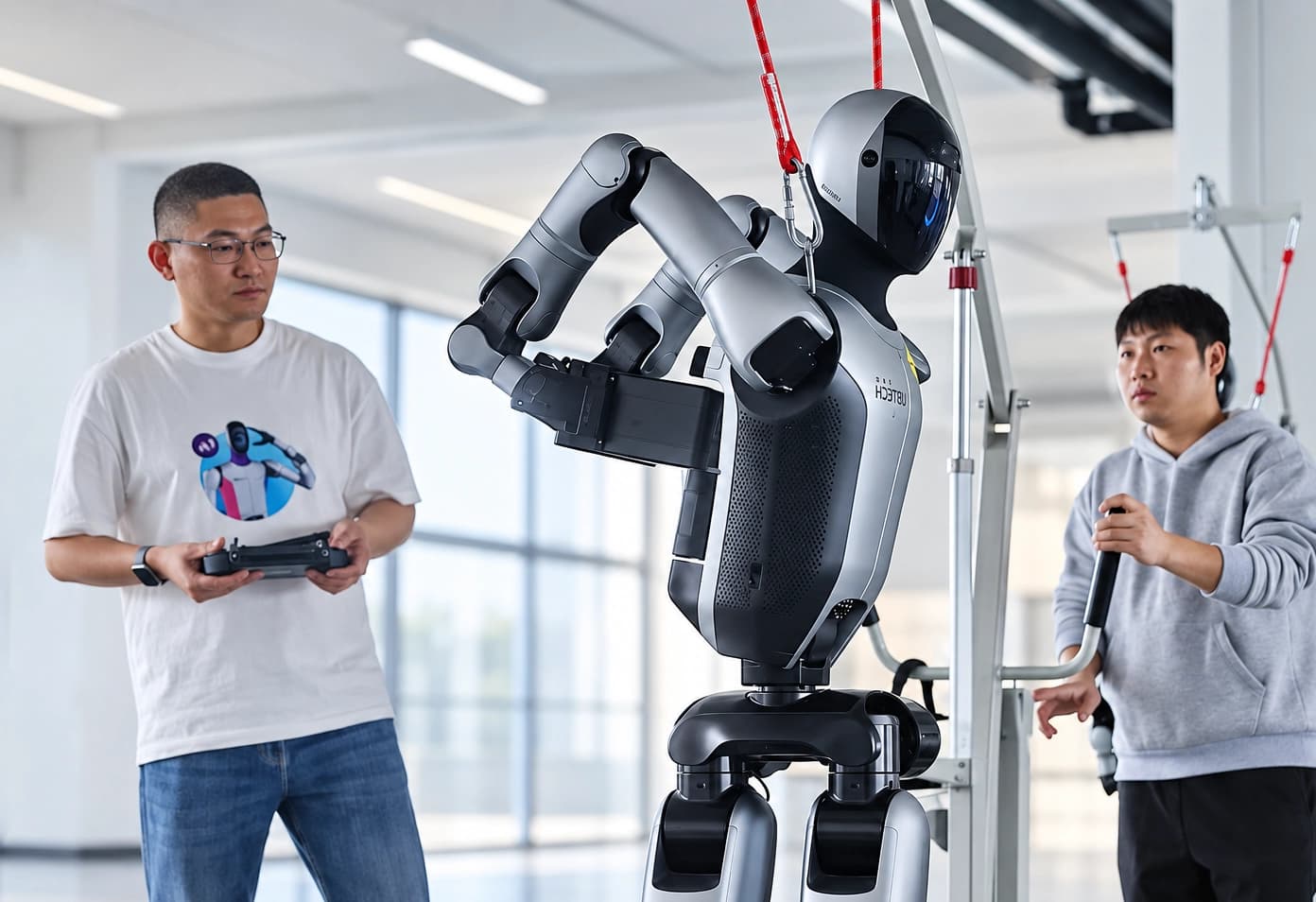 Cận cảnh khớp và cảm biến của robot